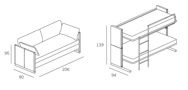 Opklapbed Dok tech C BedHabits